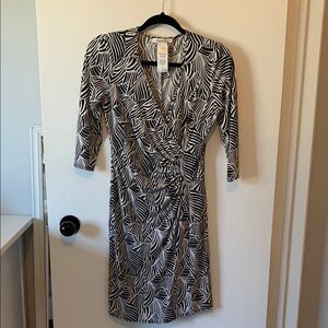 Laundry by Design Black and White Long Sleeve Dress